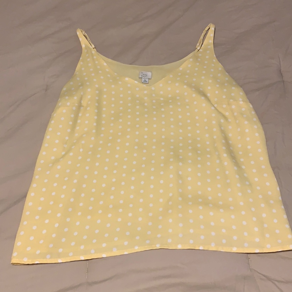 Polka dot dressy tank top